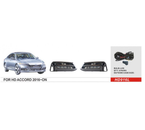 Противотуманки EU-type (2017-2020, LED) для Honda Accord X 2017-2022 рр.