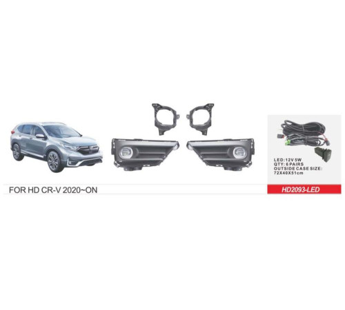 Противотуманки 2019-2022 US-type (LED V1) для Honda CRV 2017-2022 рр.
