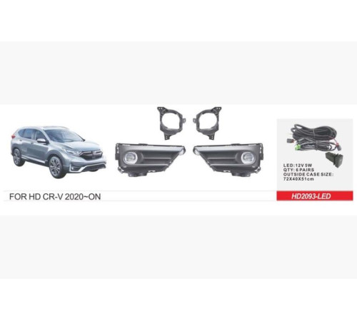 Противотуманки 2019-2022 US-type (LED V1) для Honda CRV 2017-2022 рр.