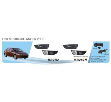 Противотуманки (2 шт, галоген) для Mitsubishi Lancer X 2008- рр.