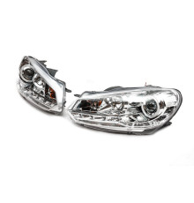 Передні фари Silver (2 шт, LED) для Volkswagen Golf 6 2008-2014 рр.