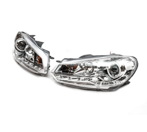 Передні фари Silver (2 шт, LED) для Volkswagen Golf 6 2008-2014 рр.