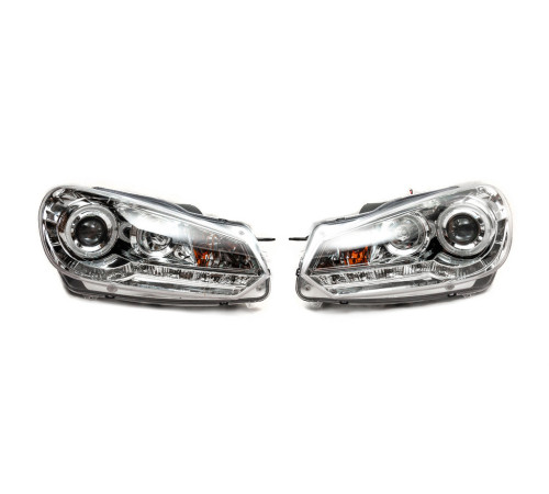 Передні фари Silver (2 шт, LED) для Volkswagen Golf 6 2008-2014 рр.