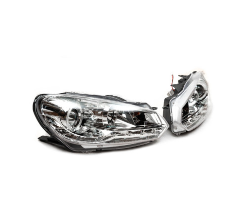 Передні фари Silver (2 шт, LED) для Volkswagen Golf 6 2008-2014 рр.