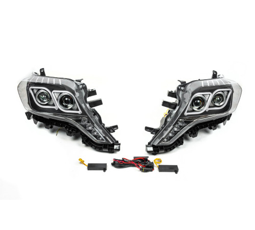 Передня оптика FullLED (2013-2017, 2 шт) для Toyota Land Cruiser Prado 150 2009-2023 рр.
