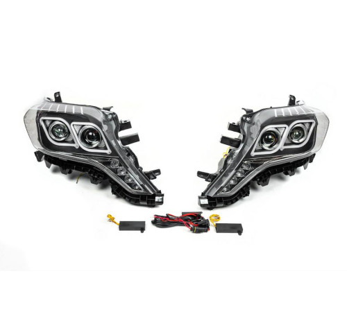 Передня оптика FullLED (2013-2017, 2 шт) для Toyota Land Cruiser Prado 150 2009-2023 рр.