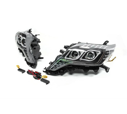 Передня оптика FullLED (2013-2017, 2 шт) для Toyota Land Cruiser Prado 150 2009-2023 рр.