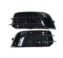 Решітки протитуманних фар RS-Style (2010-2014, 2 шт, Чорний) для Audi A1 2010-2018 рр.