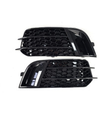 Решітки протитуманних фар RS-Style (2010-2014, 2 шт, Чорний) для Audi A1 2010-2018 рр.