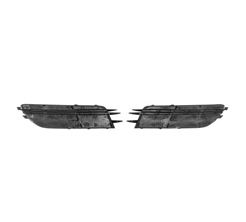 Решітки протитуманних фар RS-Style (Для Base, 2011-2014, 2 шт, Чорний) для Audi A6 C7 2011-2017 рр.