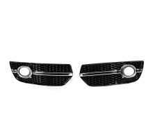 Решітки протитуманних фар RS-Style (2008-2012, 2 шт, чорний з хромом) для Audi Q5 2008-2017 рр.