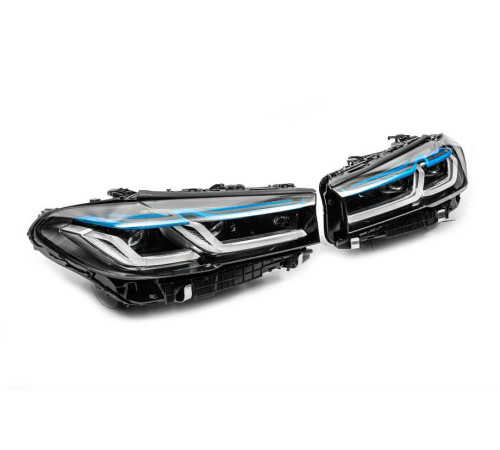 Передня оптика Full Led Laser рестайлінг (заміна бамперу) для BMW 5 серія G30/G31 2017-2023 рр.