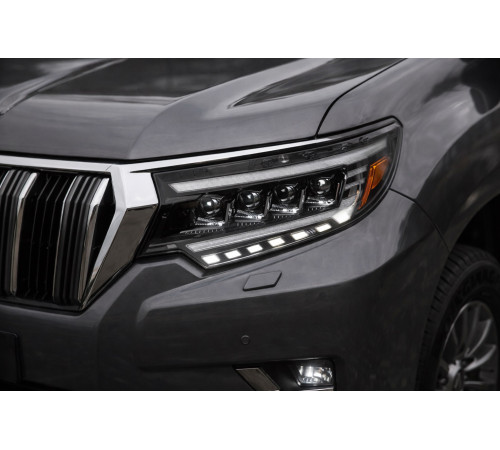 Передня оптика Lexus-design 4-LED V2 (2017+, 2 шт) для Toyota Land Cruiser Prado 150 2009-2023 рр.