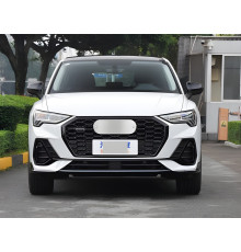 Решітки протитуманних фар з передньою юбкою  (2 шт, Чорний) для Audi Q3 2019-2025 рр.