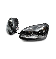 Передні фари з лінзою Black (2 шт) для Volkswagen Golf 5 2003-2009 рр.