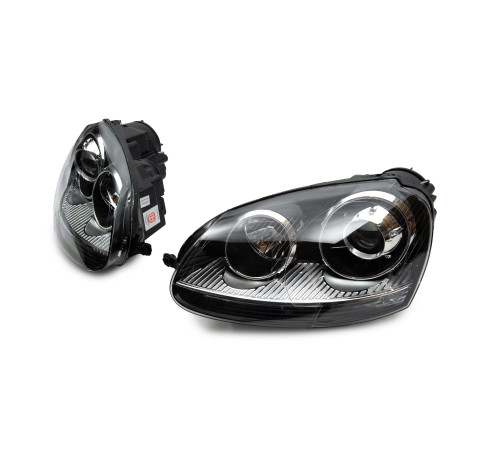 Передні фари з лінзою Black (2 шт) для Volkswagen Golf 5 2003-2009 рр.