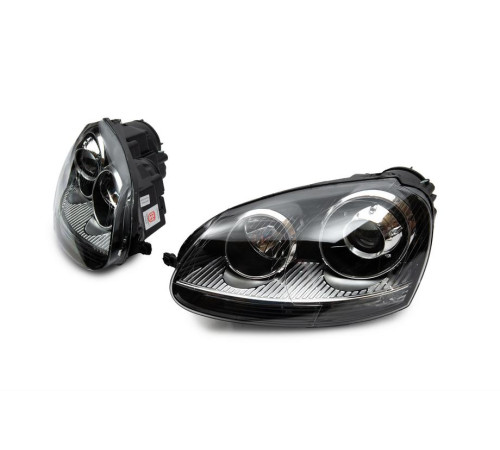 Передні фари з лінзою Black (2 шт) для Volkswagen Golf 5 2003-2009 рр.