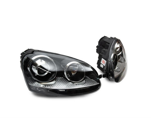 Передні фари з лінзою Black (2 шт) для Volkswagen Golf 5 2003-2009 рр.