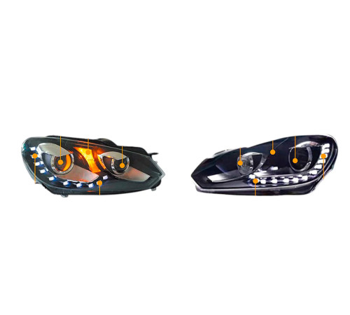 Передні фари LED DRL (2 шт) для Volkswagen Golf 6 2008-2014 рр.