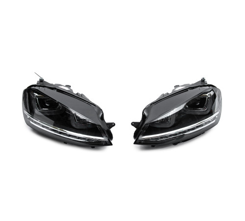 Передні фари (2012-2017,біжучий поворотник, 2 шт) для Volkswagen Golf 7/E-Golf 2012-2020 рр.