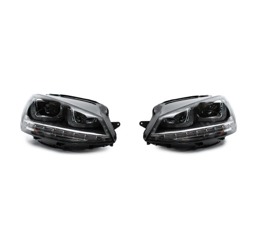 Передні фари (2012-2017,біжучий поворотник, 2 шт) для Volkswagen Golf 7/E-Golf 2012-2020 рр.