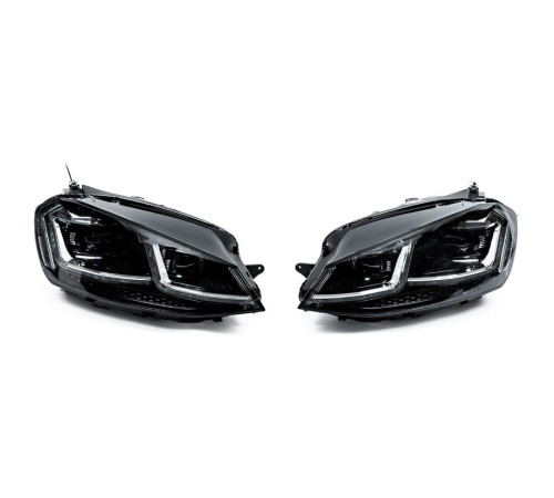 Передні фари Silver Style 2017+ (Для 2012-2017, 2 шт) для Volkswagen Golf 7/E-Golf 2012-2020 рр.
