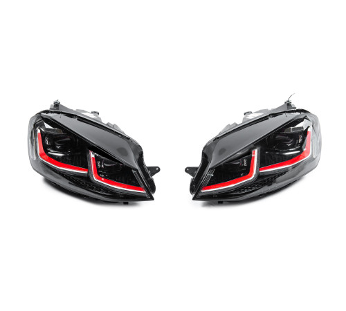 Передні фари Red (2012-2017, 2 шт) для Volkswagen Golf 7/E-Golf 2012-2020 рр.