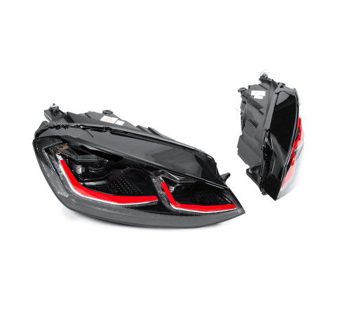 Передні фари Red (2012-2017, 2 шт) для Volkswagen Golf 7/E-Golf 2012-2020 рр.
