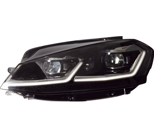 Передні фари Silver FullLed Style  (2012-2017, 2 шт) для Volkswagen Golf 7/E-Golf 2012-2020 рр.