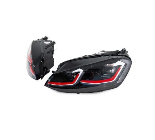 Передні фари Red FullLed (2012-2017, 2 шт) для Volkswagen Golf 7/E-Golf 2012-2020 рр.