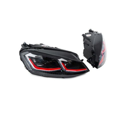 Передні фари Red FullLed (2012-2017, 2 шт) для Volkswagen Golf 7/E-Golf 2012-2020 рр.