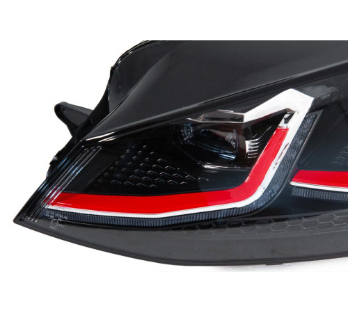 Передні фари Red FullLed (2012-2017, 2 шт) для Volkswagen Golf 7/E-Golf 2012-2020 рр.