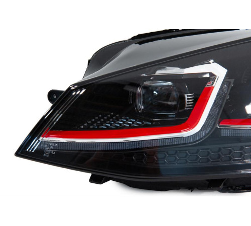 Передні фари Red FullLed (2012-2017, 2 шт) для Volkswagen Golf 7/E-Golf 2012-2020 рр.