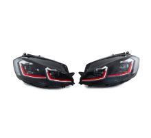 Передні фари Red (2017-2020, 2 шт) для Volkswagen Golf 7/E-Golf 2012-2020 рр.