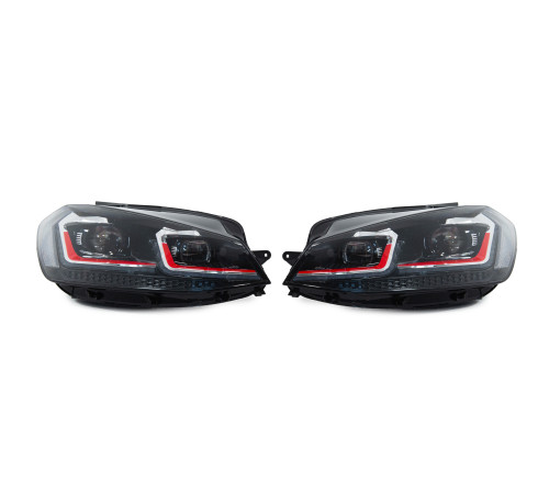 Передні фари Red (2017-2020, 2 шт) для Volkswagen Golf 7/E-Golf 2012-2020 рр.