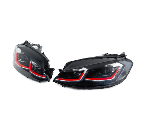 Передні фари Red (2017-2020, 2 шт) для Volkswagen Golf 7/E-Golf 2012-2020 рр.
