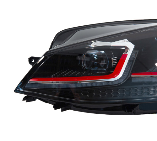 Передні фари Red (2017-2020, 2 шт) для Volkswagen Golf 7/E-Golf 2012-2020 рр.