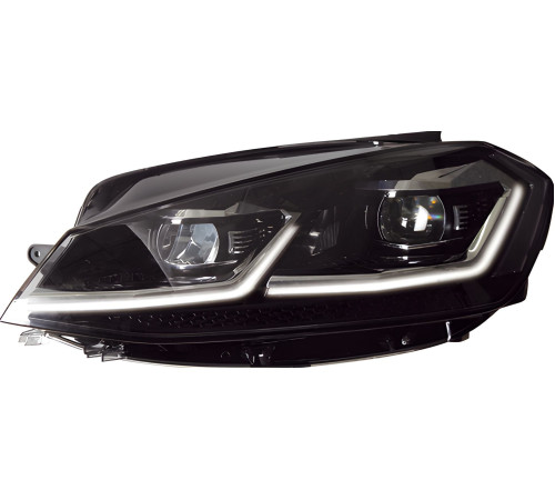 Передні фари Silver FullLed (2017-2020, 2 шт) для Volkswagen Golf 7/E-Golf 2012-2020 рр.