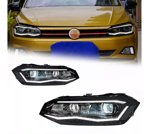 Передні фари Silver (2 шт) для Volkswagen Polo 2017- рр.