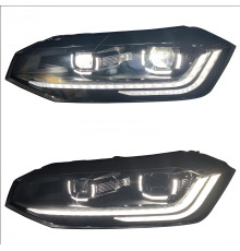 Передні фари Red FullLed (2 шт) для Volkswagen Polo 2017- рр.
