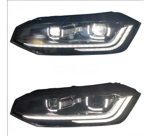 Передні фари Red FullLed (2 шт) для Volkswagen Polo 2017- рр.