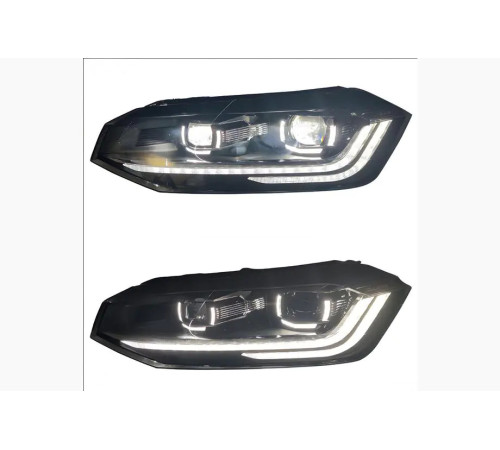 Передні фари Red FullLed (2 шт) для Volkswagen Polo 2017- рр.