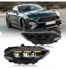 Передні фари FullLed (2018-2023, 2 шт) для Ford Mustang 2015-2023 рр.