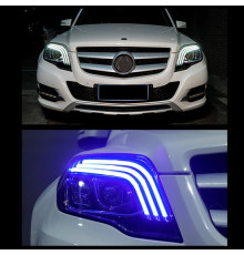 Передні фари FullLed V-2 (2012-2015, 2 шт) для Mercedes GLK сlass X204 2008-2015 рр.
