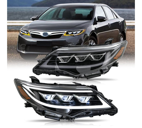 Передні фари Lexus-design (2011-2014, 2 шт) для Toyota Camry 2011-2017 рр.
