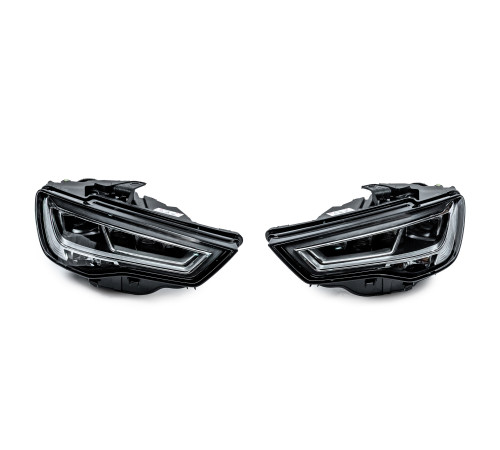 Передні фари FullLed (Для HALOGEN, 2012-2016, 2 шт) для Audi A3 2012-2020 рр.