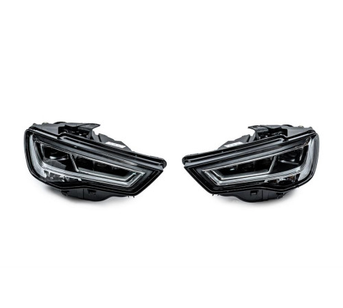 Передні фари FullLed (Для HALOGEN, 2012-2016, 2 шт) для Audi A3 2012-2020 рр.