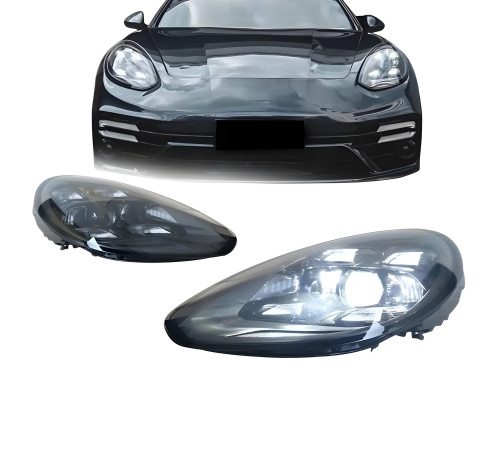 Передні фари дизайн 2017+ (для 2009-2013, 2 шт) для Porsche Panamera 2009-2016 рр.