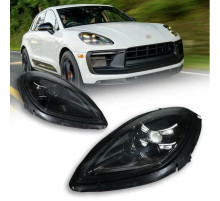 Передні фари Black (для 2018-2021, 2 шт) для Porsche Macan 2014-2024 рр.
