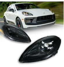Передні фари Black (для 2018-2021, 2 шт) для Porsche Macan 2014-2024 рр.